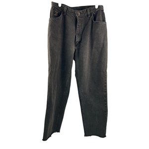 Wrangler for Women Faded Black Jeans Distressed Hem Size 12 Long Altered‎